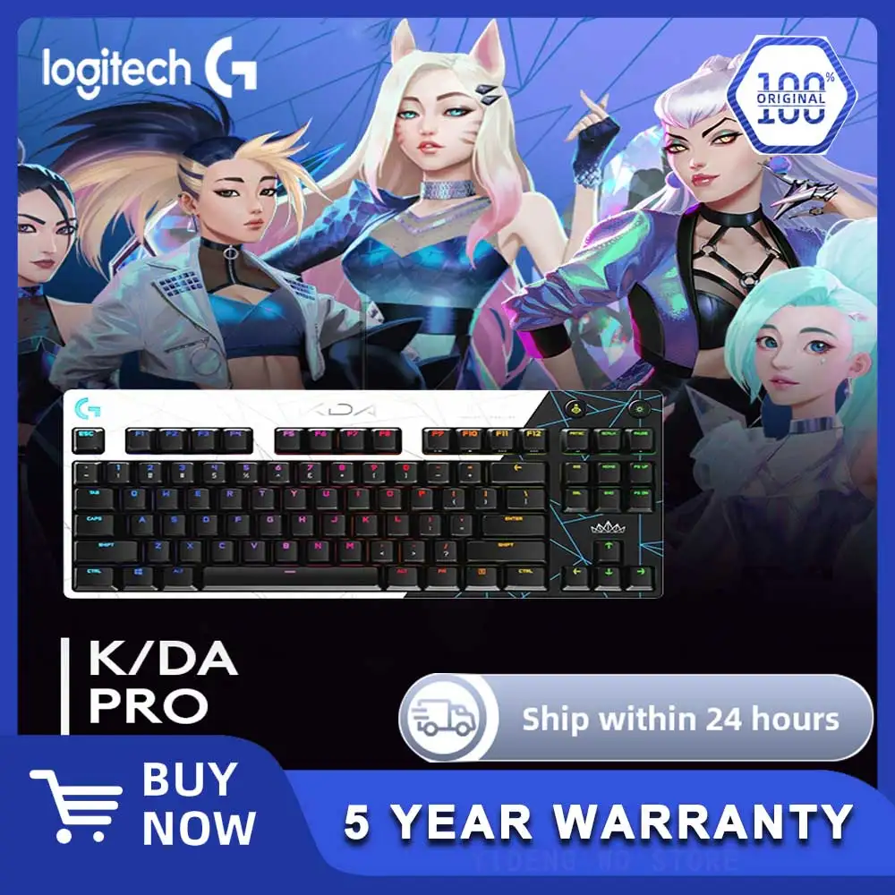 

Logitech GPROX Gaming Mechanical Keyboard KDA Collaborative with League of Legends RGB Backlight 87 Keys