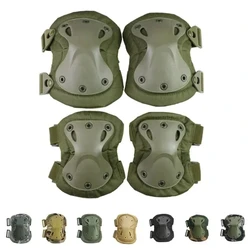4Pcs Knee Pad Elbow CS Protector Army Outdoor Sport Hunting Kneepad Safety Gear Knee Protective Pads