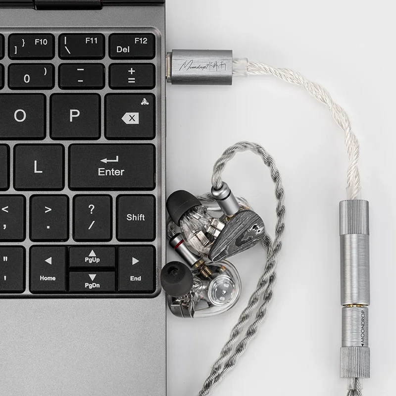 MOONDROP ECHO-B USB-C para 4.4mm totalmente balanceado portátil USB DAC AMP amplificador de fone de ouvido PCM32Bit/384kHz decodificação Harware