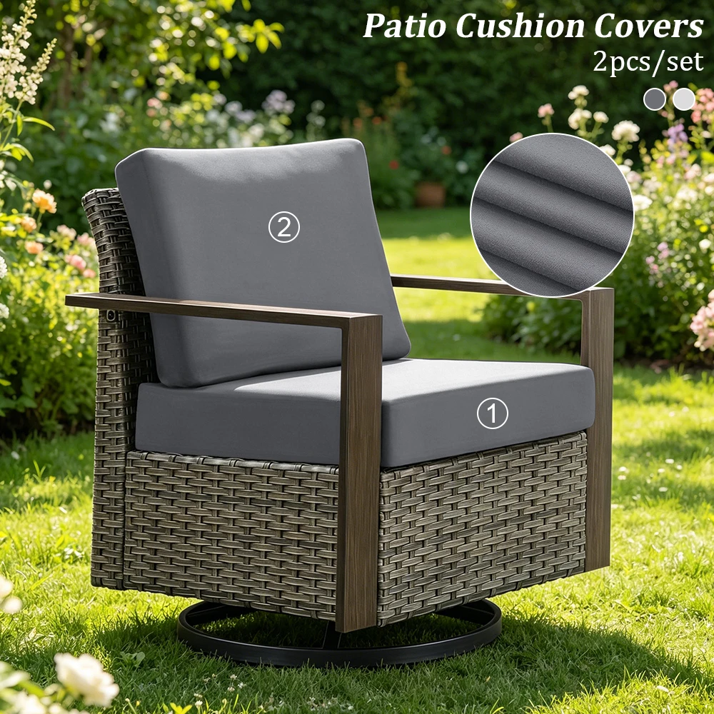 2pcs Milk Silk Sofa Seat Cushion Cover Elastic Backrest Cover Dust-proof for Garden Patio Sofa Decor Available All Seasons