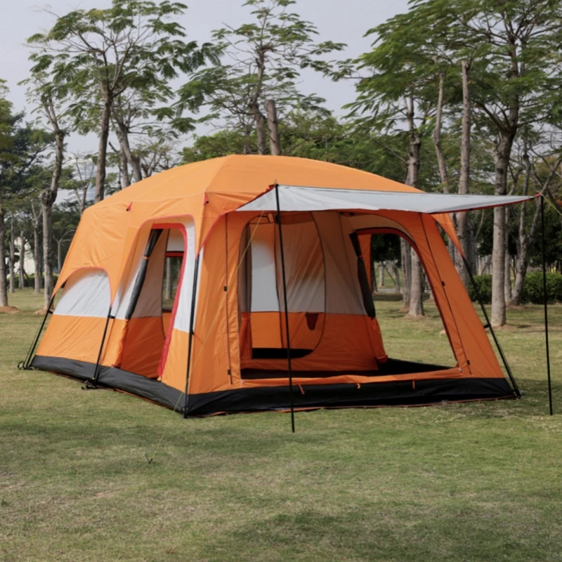 New Outdoor Camping Tent Wholesale Large Tent Multiple People, Two Bedrooms, One Living Room Reinforced Bracket Breathable