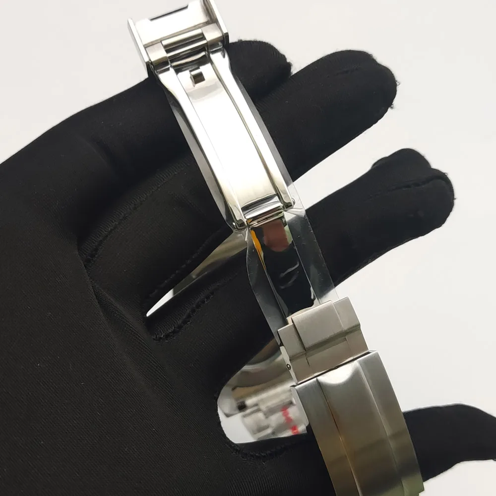 40mm retro discar água fantasma safira vidro visor luminoso 904L fino aço NH35A movimento totalmente automático relógio mecânico