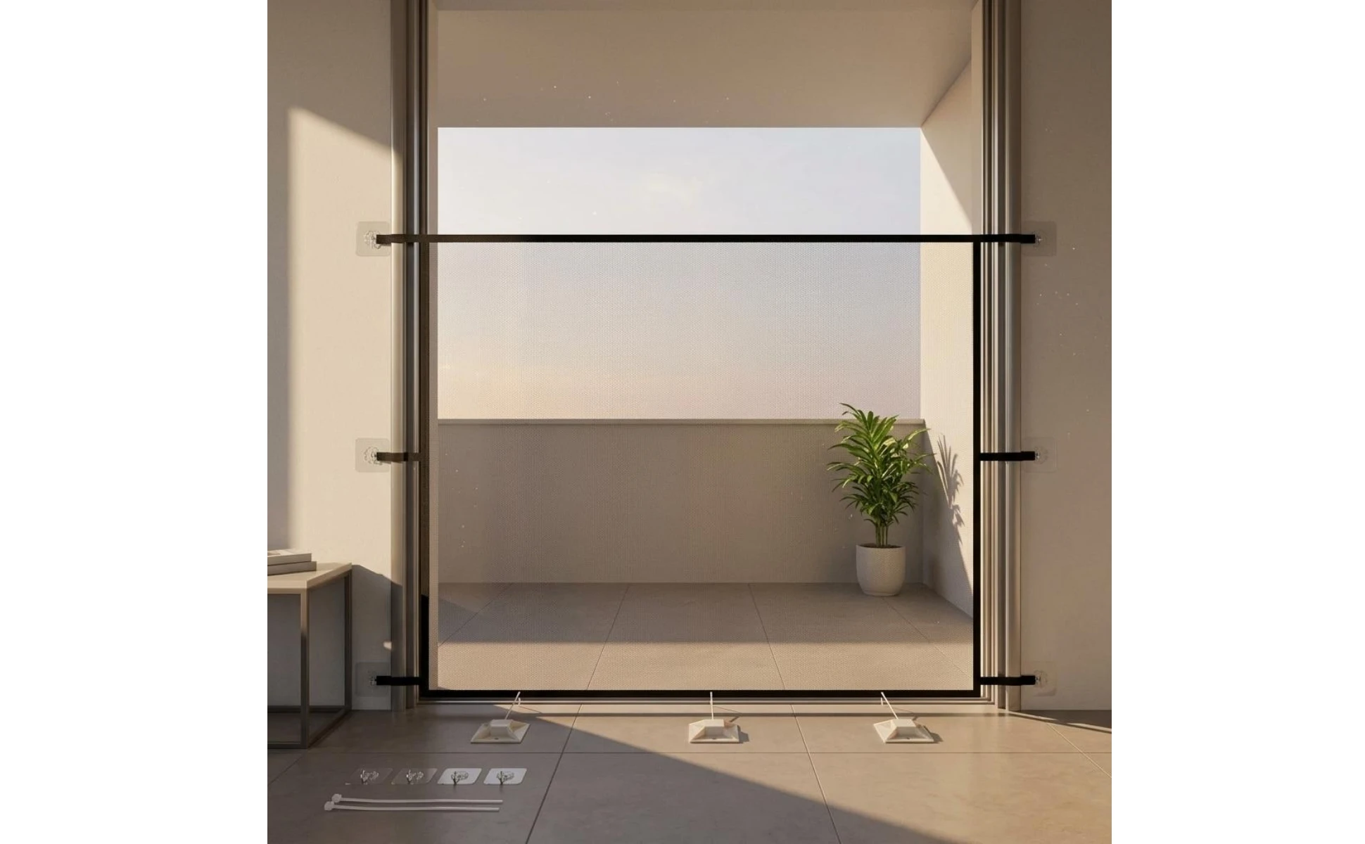 Mesh Pet Barrier Panel Black Frame Rectangular Mesh Gate Panel Indoor Pet Divider Sturdy Dog Fence Panels Long-Lasting Mesh Pet Barrier Panel Black Frame Rectangular Mesh Gate Panel Indoor Pet Divider Sturdy Dog Fence Panels Long-Lasting