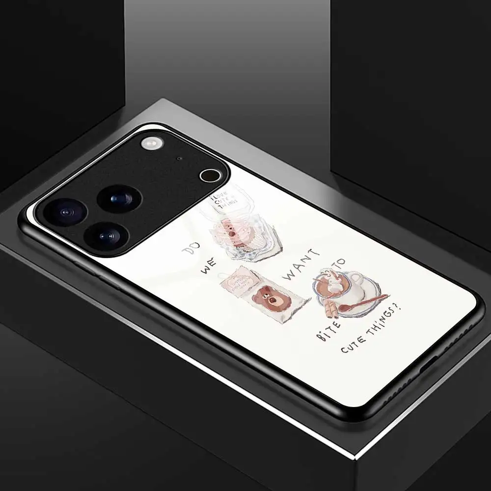 귀여운 스타일의 음식 모양 폰 케이스 (아이폰 17 Pro Max, 17 Air, 16, 15, 14 Pro Max Plus, 13, 12, 11 Pro Max, 16e, XS Max, XR, X, 7, 8 유리 커버)