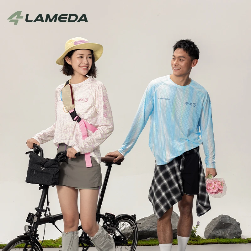 

LAMEDA 2026 Новая велосипедная футболка с длинным рукавом для активного отдыха, бега, бадминтона, велоспорта, для мужчин и женщин
