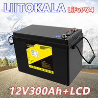 LiitoKala 12V 100Ah 120Ah 150Ah 200Ah 240Ah 300Ah LiFePo4 Battery Pack for 4S 12.8V RV Boat Motors Inverter Solar Powerlar Wind