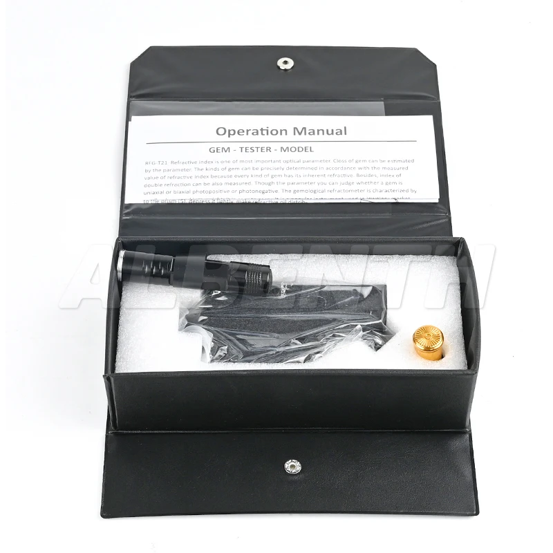مقياس انكسار الأحجار الكريمة المحمول باليد GFR-21T تحديد الأحجار الكريمة الخارجية مع مصدر الضوء، كاشف الماس
