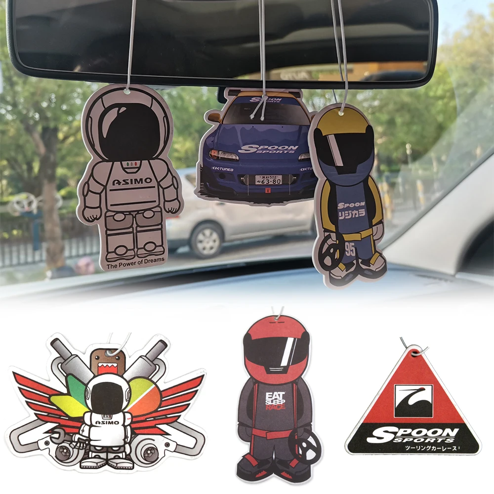JDM Culture Widok z tyłu Solidny papierowy odświeżacz powietrza do samochodu Japonia Robot Akcesoria wewnętrzne do Hondy Toyota BMW Mercedes Akcesoria