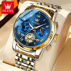 OLEVS Original Diamond Dial Quartz Watch for Women Fashion Elegant Ladies Watches Stainless Steel Waterproof Women's Wristwatch