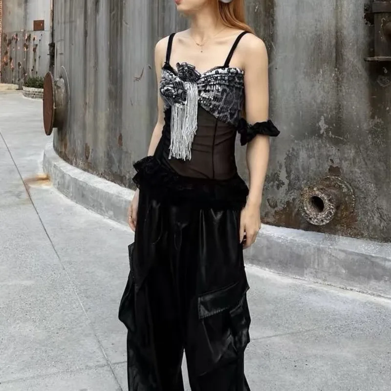 Sciarpa in vita per danza jazz bohémien, tenda personalizzata con paillettes con stampa leopardata, tenda scoreggia, tendenza per danza di strada, vestito in vita per danza del ventre Nuovo