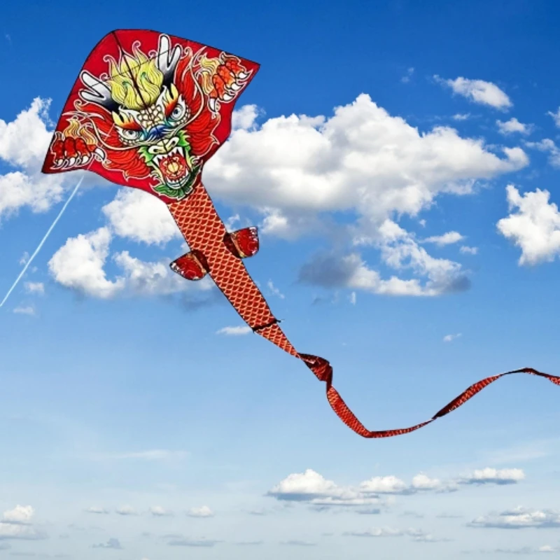 100m chinois dragon cerf-volant volant poignée ligne grand cerf-volant professionnel cerfs-volants toupie avec corde puissance cerf-volant acquilone aigle cerf-volant