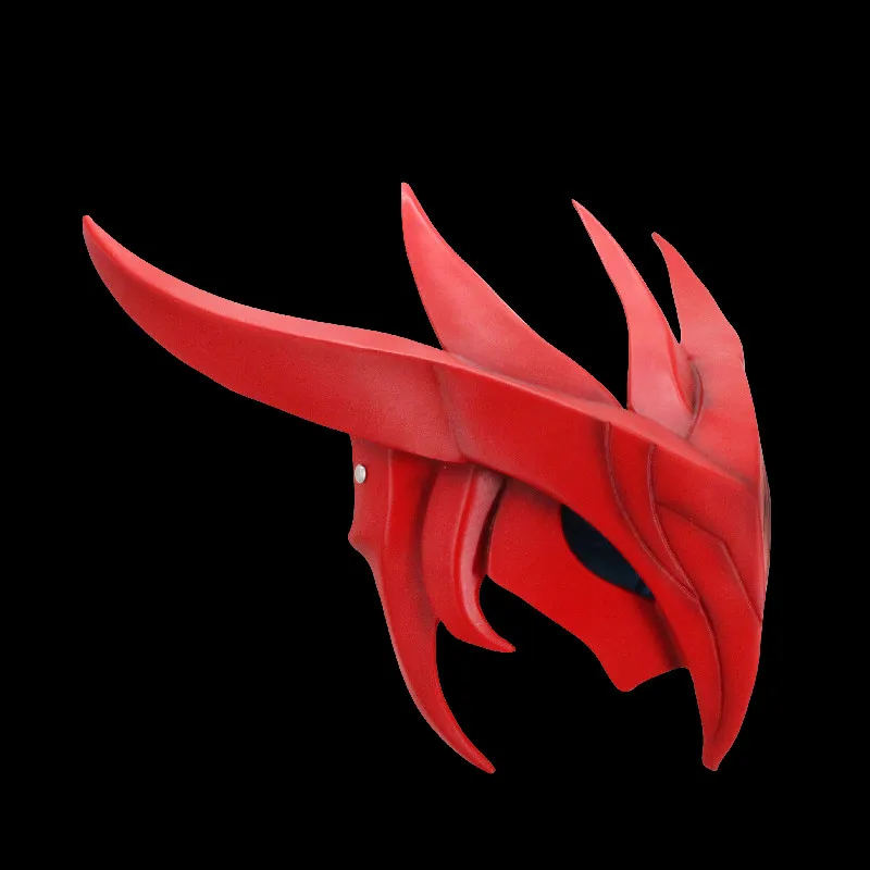 Game Yone Cosplay Masker Game LoL De Unforgotten Yone Rollenspel Hars Rood Masker met LED Licht Mannen Halloween Carnaval Party Props