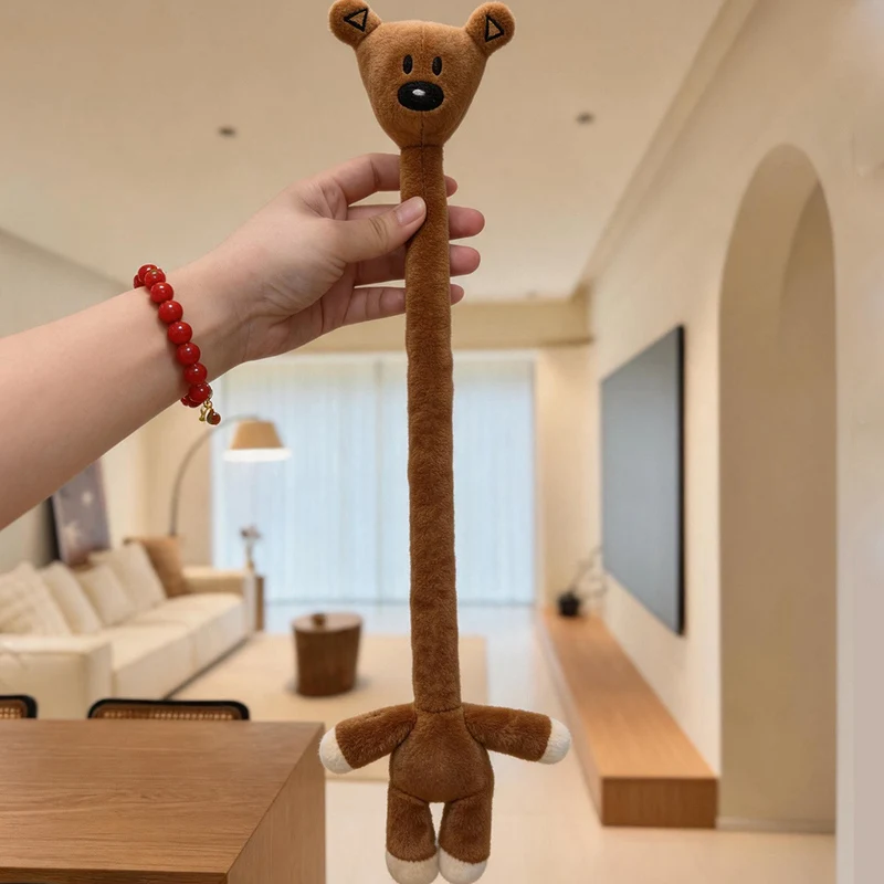 37cm Cute Long Neck Pendant Series Plush Toy Calico Cat Goose Bear Penguin Tortoise Elephant Doll New Bag Hanger Decor