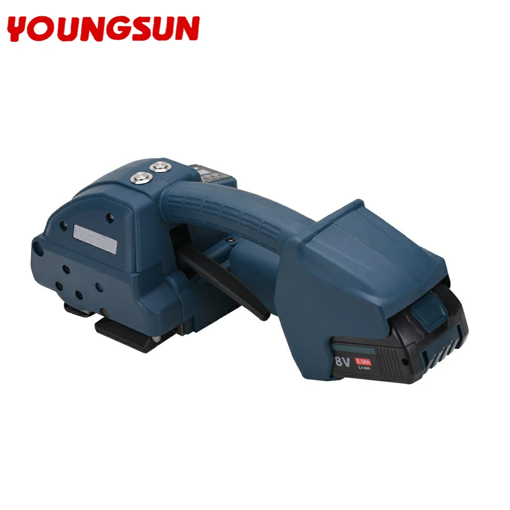 Batteria automatica a grande forza di tensione Pp Pet Q2 13-16mm Strumento di reggiatura per batteria piccola senza pulsanti portatile