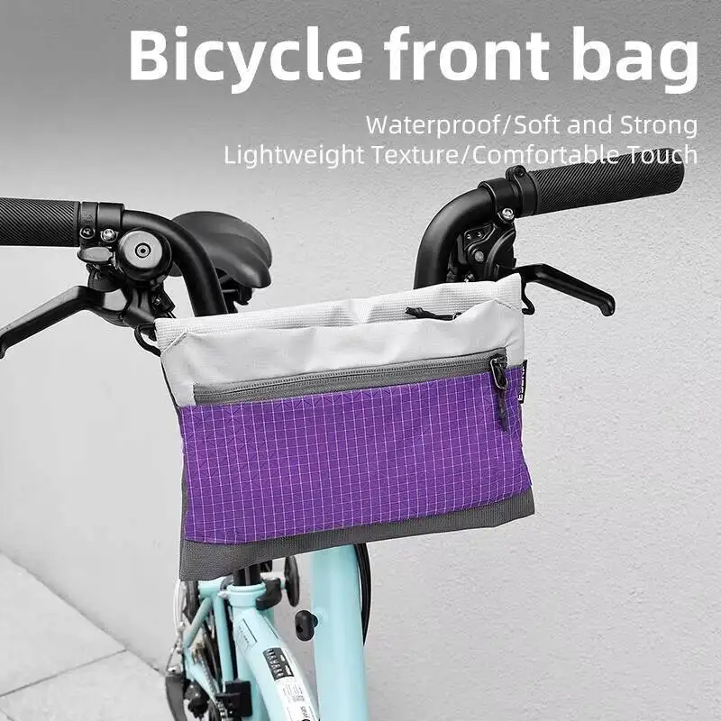 ESLNF Verstellbare, lila, farbblockierte, leichte Fahrradtasche mit Crossbody-Design für Radfahren, tägliche Pendelfahrten und Outdoor-Aktivitäten