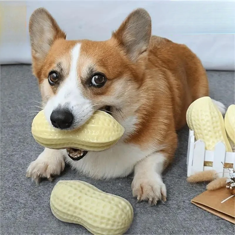 Dog Toy Bite-Resistant Molar Sound Peanut Toys Medium-Sized Large Pets Dog Corgi Method Fighting Dogs Relieving Stuffy Artifact