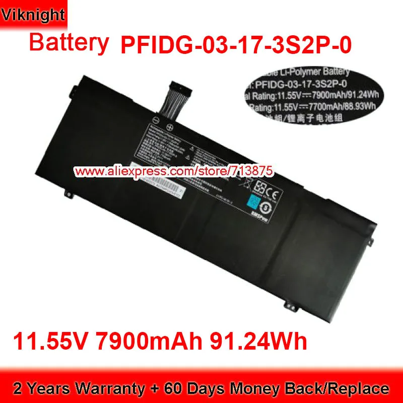 

Battery PFIDG-03-17-3S2P-0 for Getac NBT-PF5MN2G-I7 PCSPECIALIST FUSION IV VYPER SERIES 11.55V 7900mAh 91.24Wh