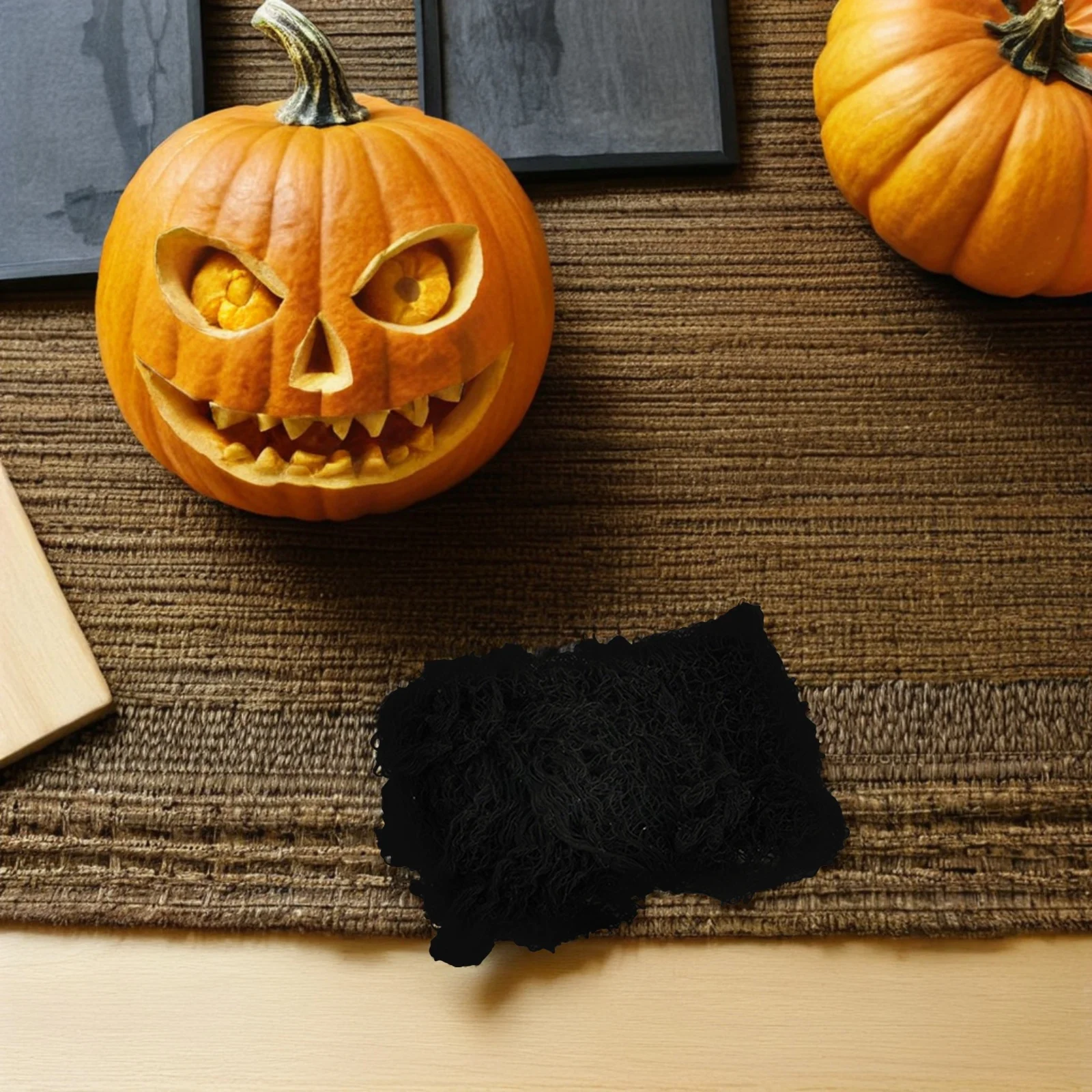 

6Pcs 71.92x29.87in Halloween Black Spooky Cloth Creepy Gauze for Haunted Party Decorations Halloween Creepy Cloth