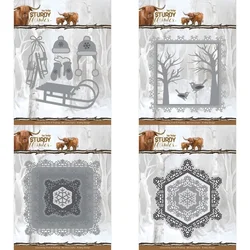 Piggy Craft metal cutting dies cut die mold Christmas snowflake series Scrapbook paper craft knife mould blade punch stencils