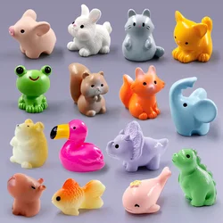 10Pcs Easter Rabbit Squirrel Elephant Fox Sheep Duck Pig Cat Frog Snake Figurine Miniature Fairy Garden Decoration Accessories