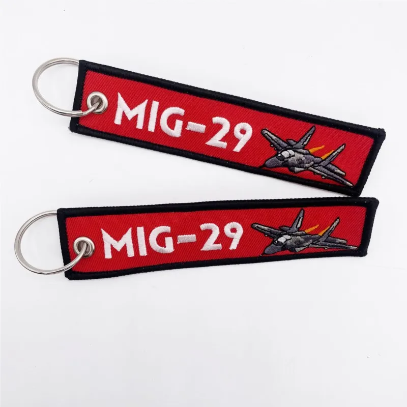 Promotional gifts Custom logo Jet Tag Fabric Embroidery Aircraft key chain Woven key chain Belt Key ring Customs key chain