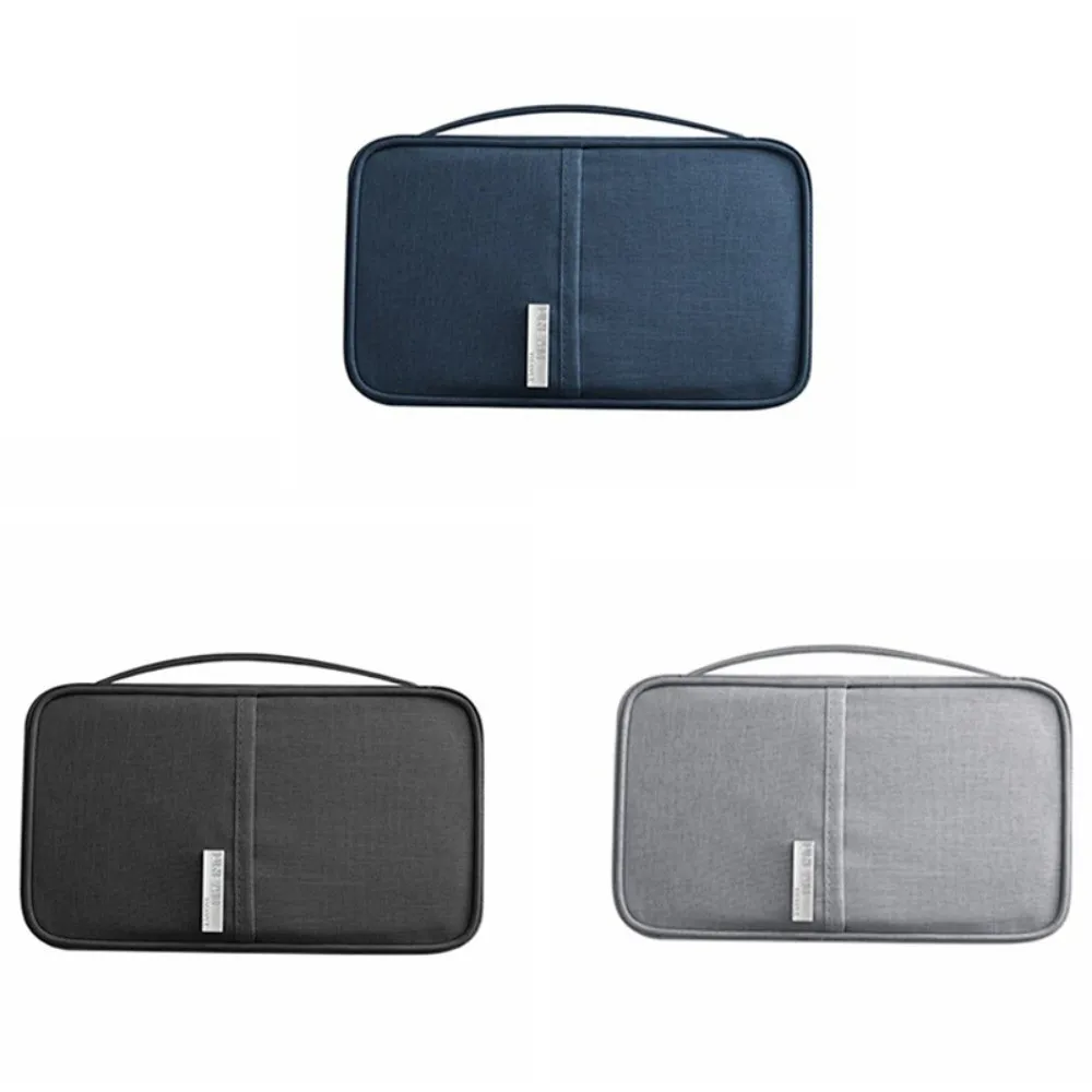 Porta biglietti Borsa per passaporto di grande capacità Porta carte Porta carte Portafoglio da viaggio Borsa porta carte multifunzionale portatile da donna