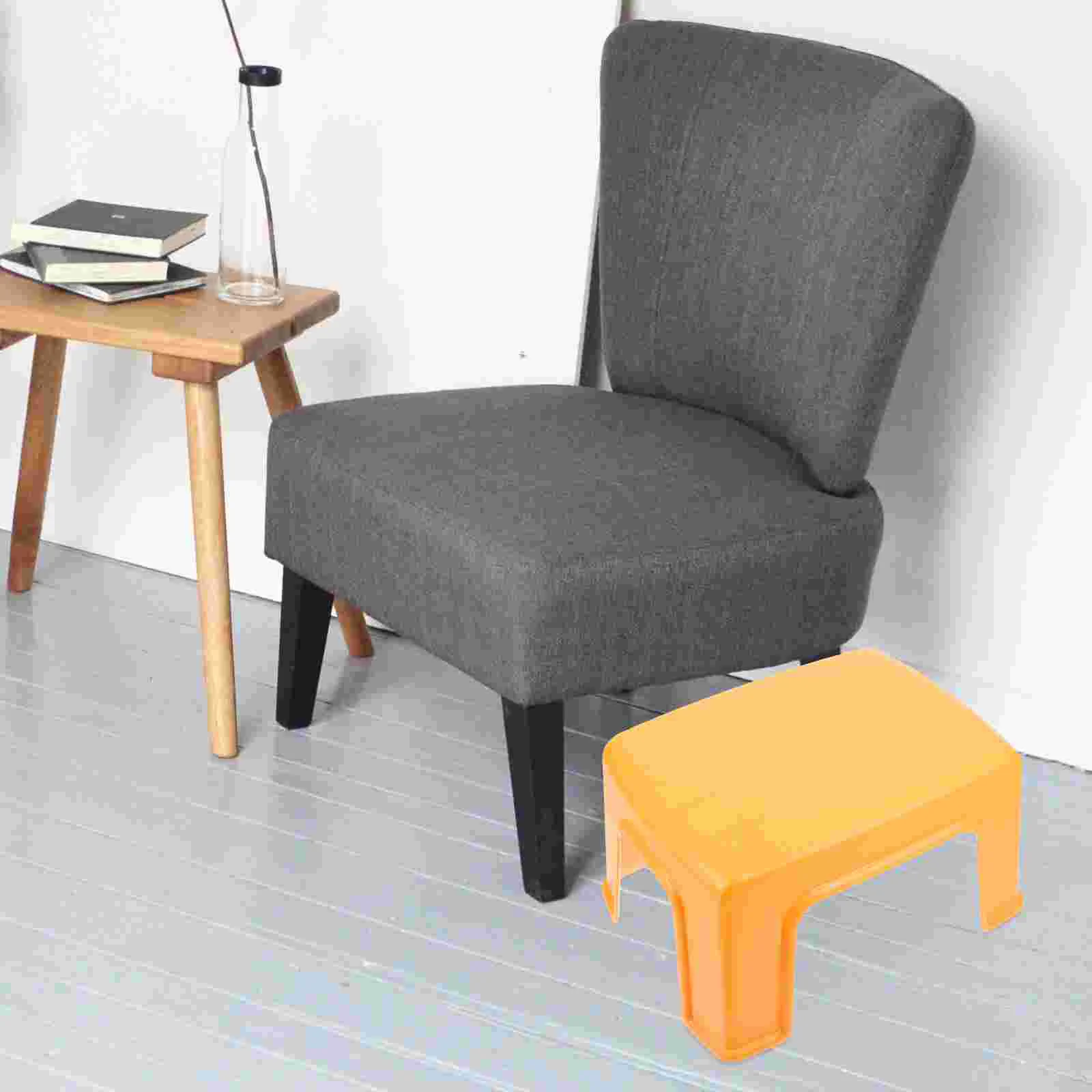 Oranje Kinderen Antislip Voetenbank Kunststof Stevig Kinderen Veilig Comfortabel Slijtvast Badkamer Huismeubilair Kleine Stap