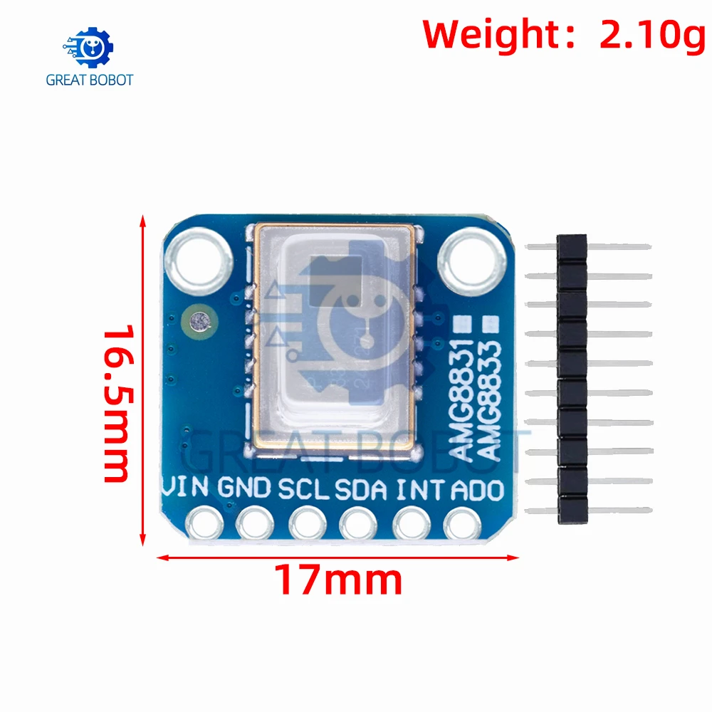 GY-AMG8833 8x8 Thermal Imaging Module: AMG8833 Temperature Sensor (3V-5V) – Works with Raspberry Pi