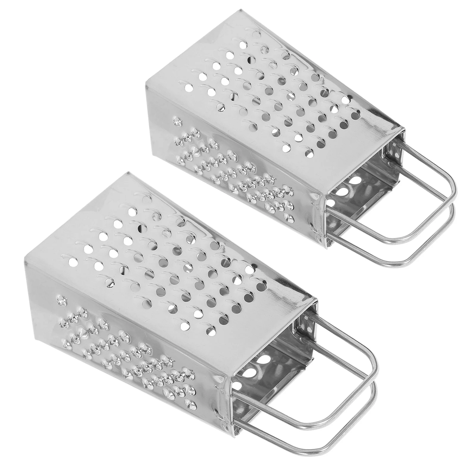 

2pcs Mini Stainless Steel Grater for Cheese Potatoes Handheld Garlic Butter Shredder Kitchen Vegetable Tool Fruit Gadget