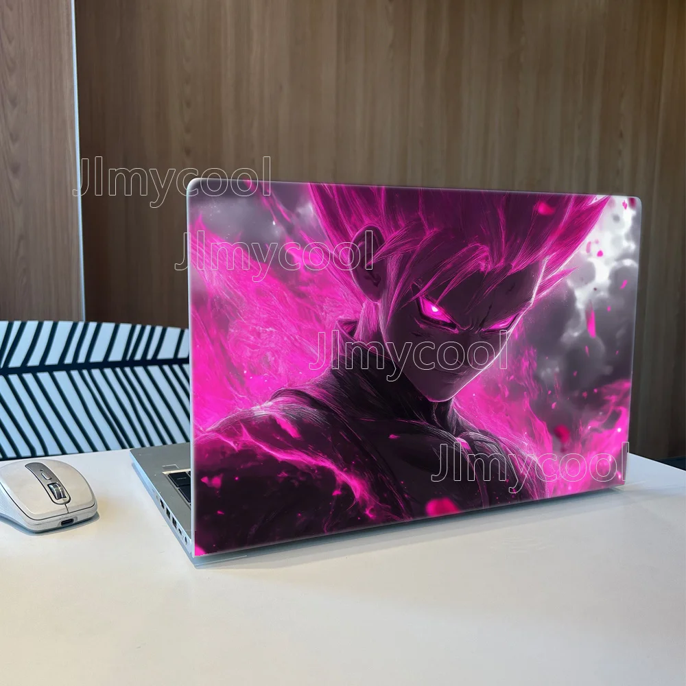 2 Pieces Pink Tech-packed Anime Vinyl Laptop Sticker  Self adhesive Case for HP Lenovo Apple ASUS Easy To Install Decal Sticker