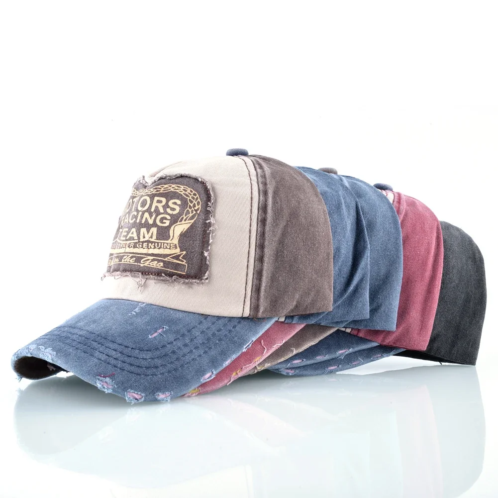 Vintage Washed Cotton Baseball Cap with Fashion Letter Patch for Men and Women - Unisex Hip Hop Snapback Hat