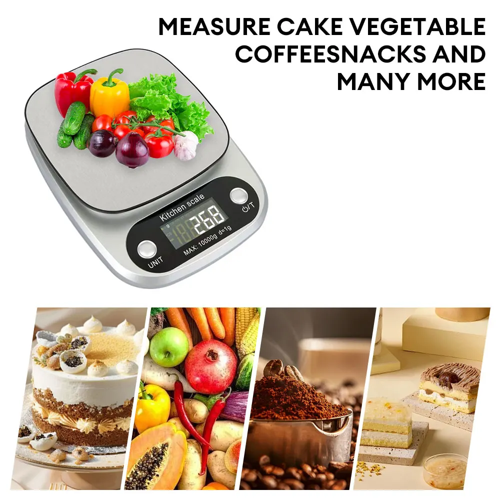 High Precision Kitchen Scale 10kg Electronic Jewelry Food Baking Scale Multifunction Measuring Tool Electronic Scale Lcd Display