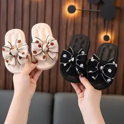 Boog Flats Open Teen Slide Sandalen Antislip Flip Flops Kinderen Thuis Slippers Kids Meisjes Zomer Leuke Beach Slippers schoen