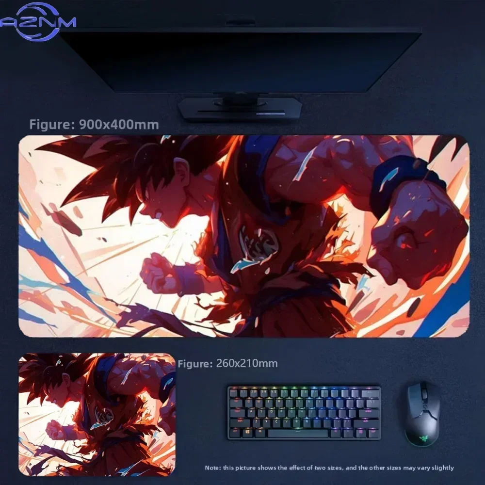 Anime Powerful Fighter Burst Energy Art Print Mouse Pad, Rubber Non-Slip Base, Smooth Surface for Gaming and Office Desktop Comp