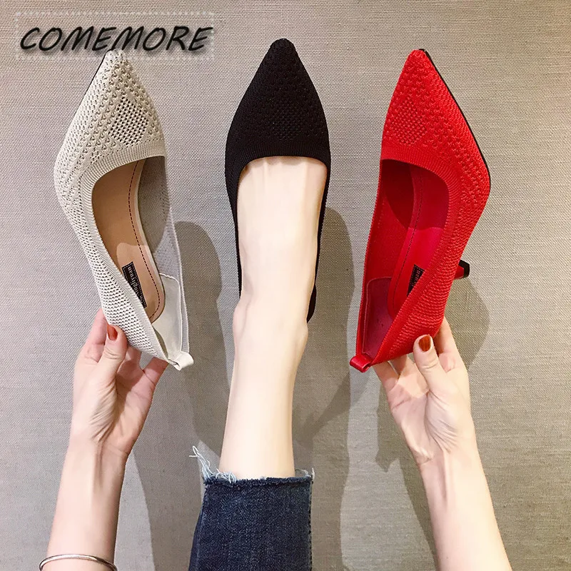 2024 Women\'s Pumps Summer Shoes Elegant High Heels Sexy Classic Pointed Toe Slip-on Wedding Party Fashion Female Shoes for Lady