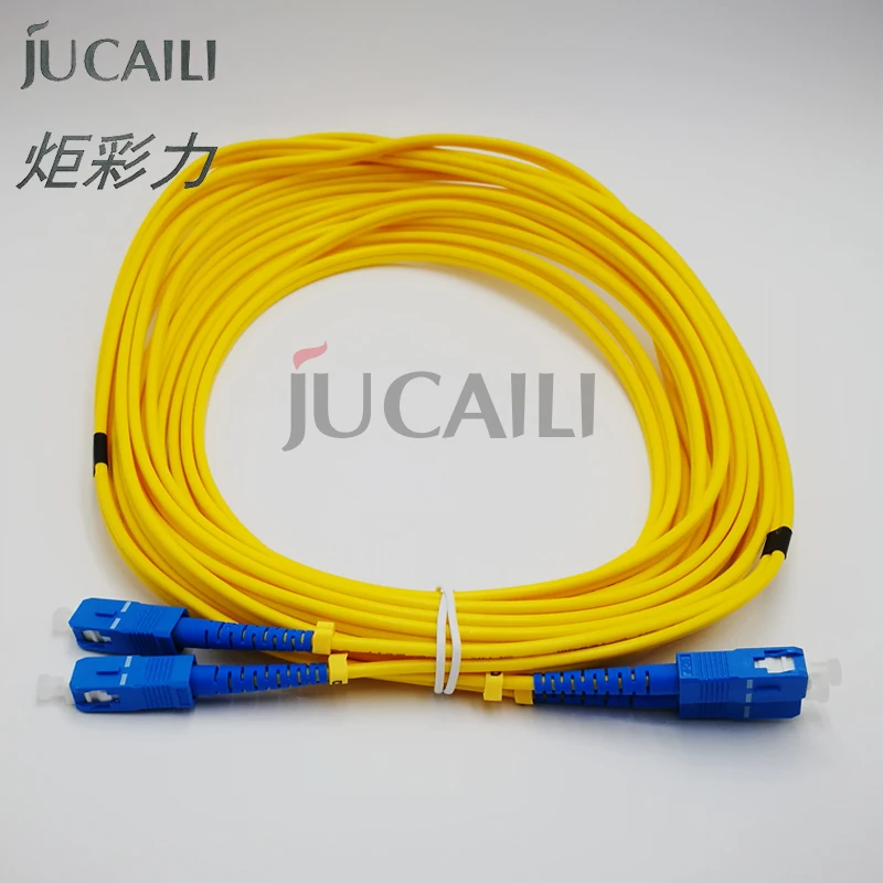 JCL SC Double Core Fiber Cable UPC Simplex 3.0mm PVC Cable for Large Format Printer for Hoson Board