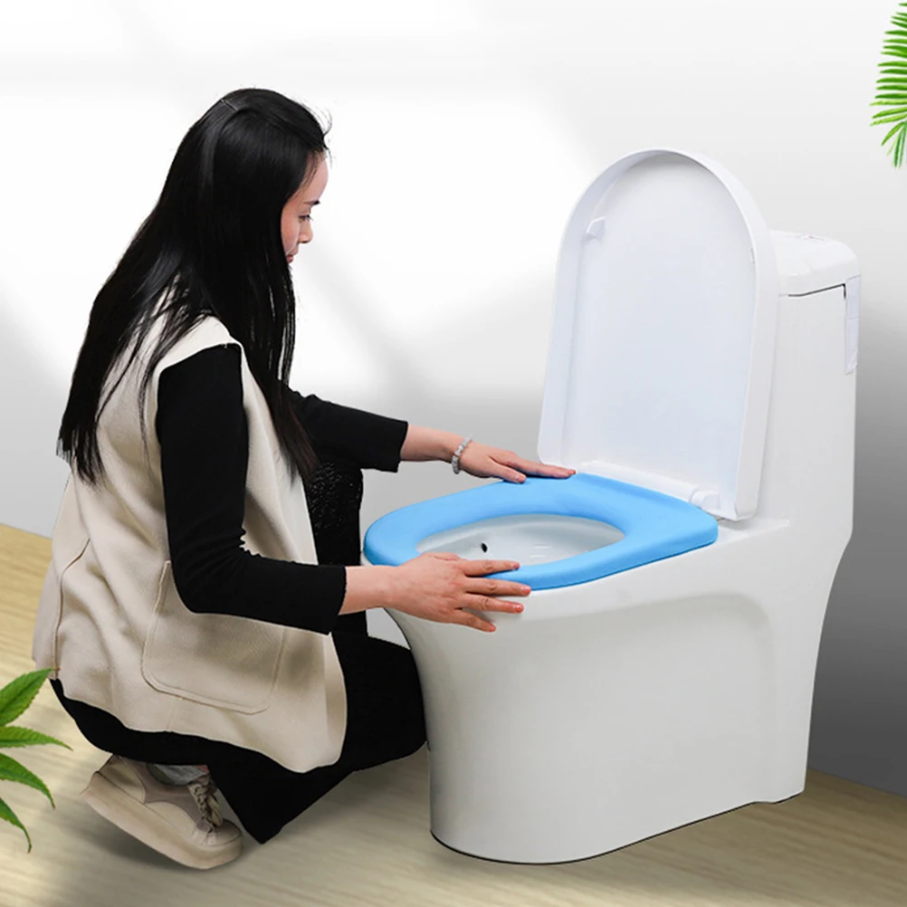 

8pcs Disposable Toilet Seat Covers Thick Elastic Comfortable Sanitary Household Bathroom Travel Toilet Covers For Home Outdoor
