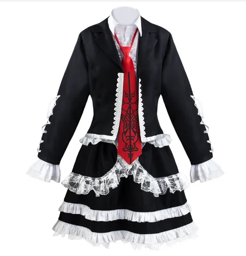 

Game Danganronpa ダンガンロンパ Cosplay CostumeLadies' college style suit jacket black princess dressLolita DressWomenHallowClotheseen