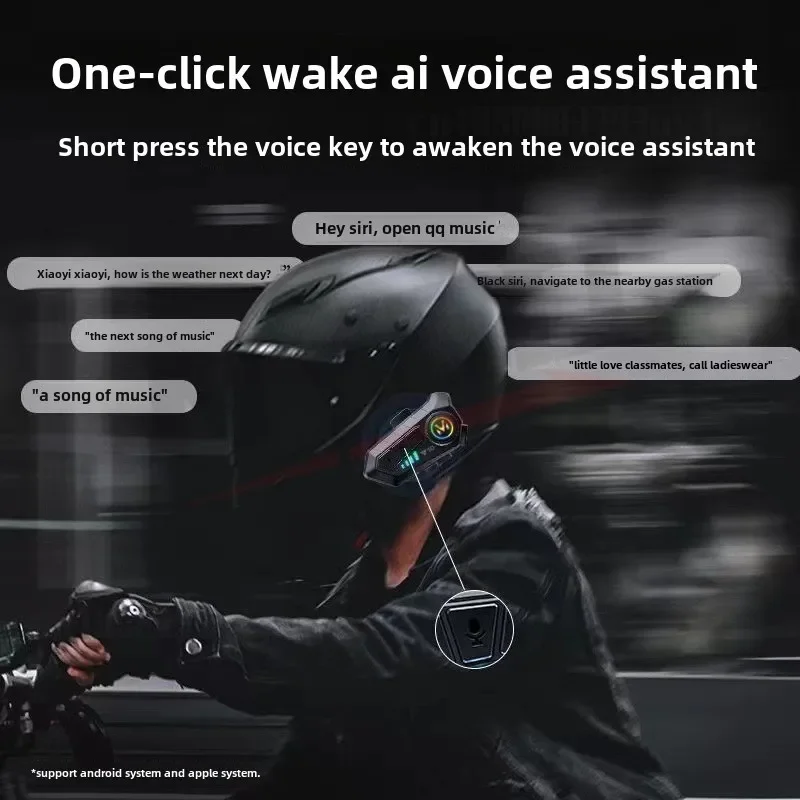 Y10 Motorcycle Helmet Bluetooth Headset 1000Mah Super Long Standby Wireless Hands-free Waterproof Motorbike Earphone - Image 3