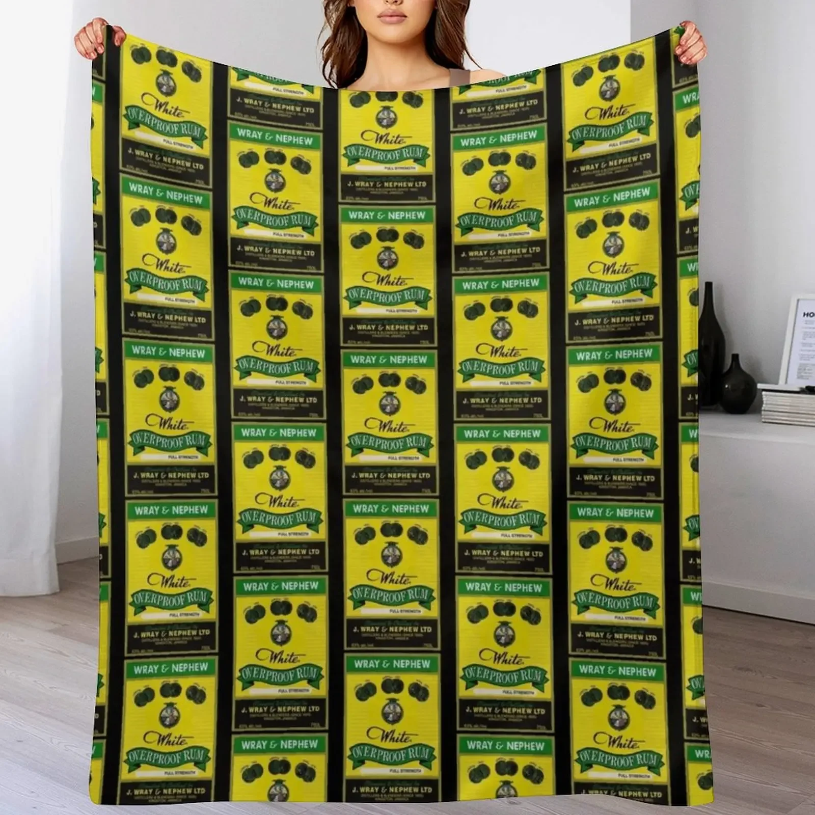 

Wray & Nephew Throw Blanket Retros Tourist Flannels Camping Blankets