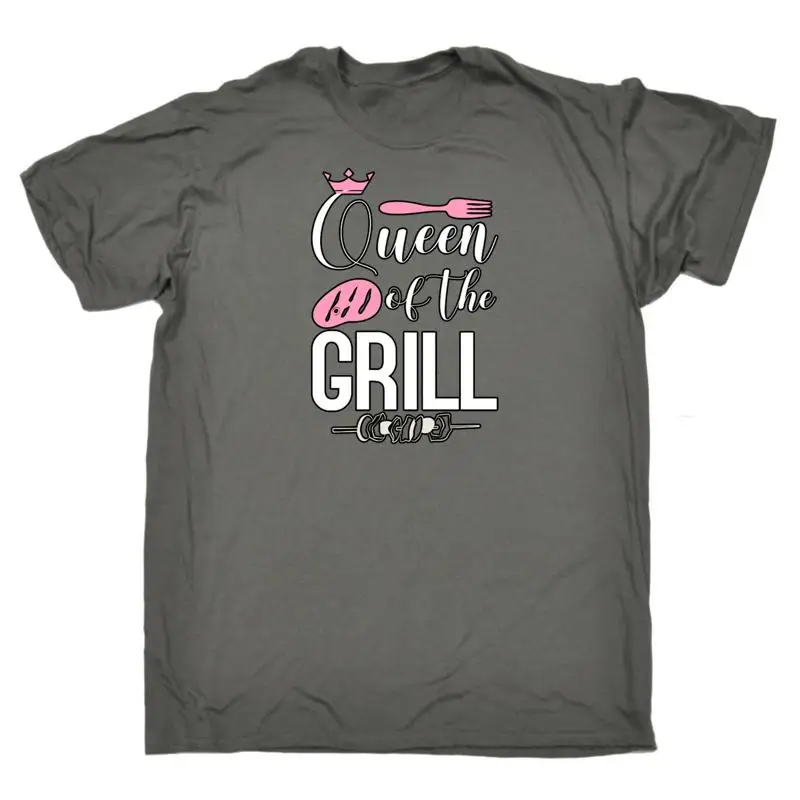 

Queen Of The Grill Smoked Meat Bbq Barbecue Mens Funny Novelty T Shirt