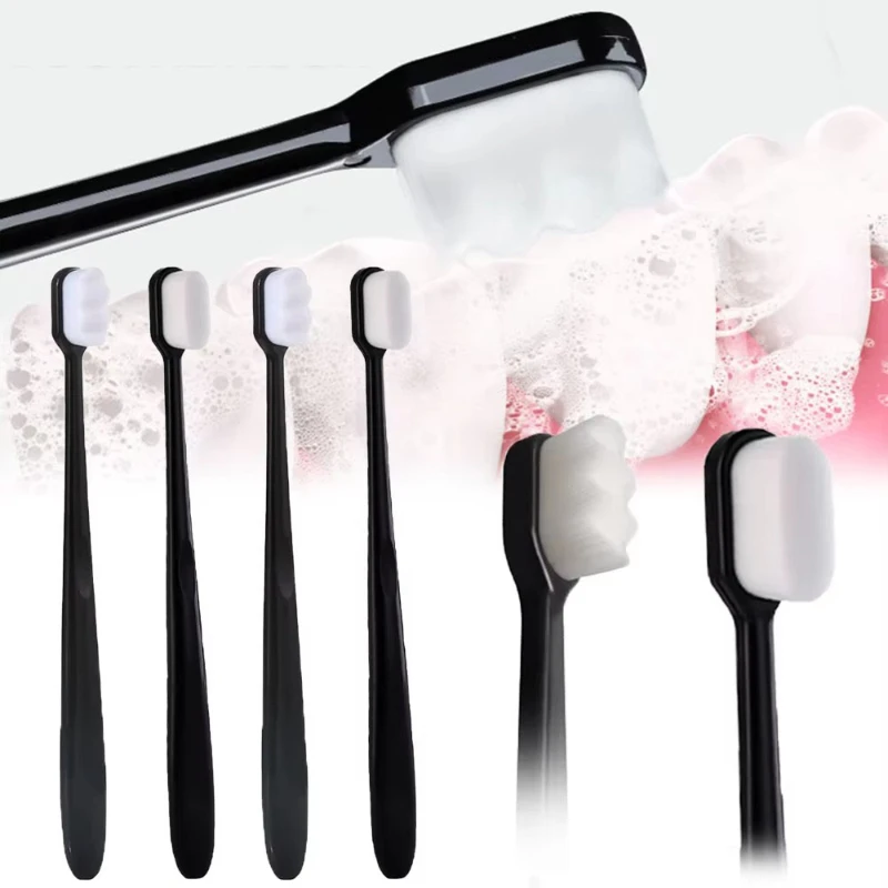 1/4pcs High Density Soft Bristle Toothbrush Sensitive Gums Gentle Deep Cleaning Manual Toothbrush Home Bathroom Travel Portable