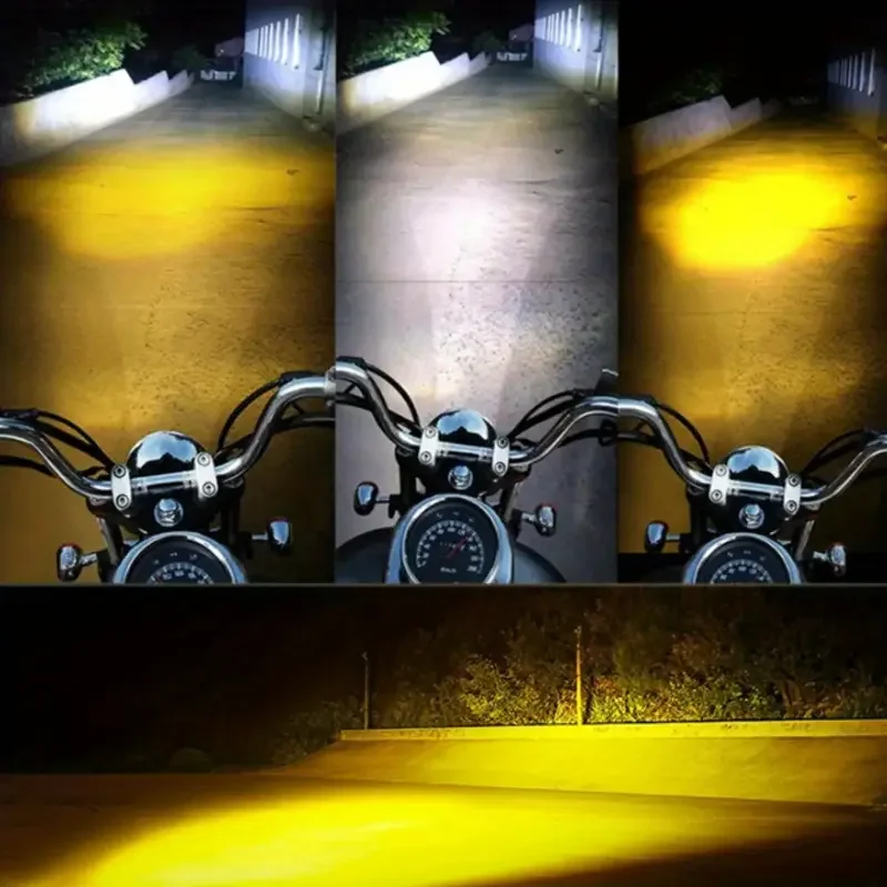 Erruson 160W 50000LM Luce per moto per moto fuoristrada anteriore ausiliario 6000k/3000k Super Bright Mini guida faro a LED
