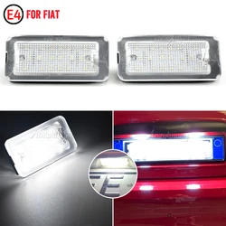 2PCS LED License Plate Light For Fiat 500 Abarth 500 500C 695 595 6000K Xenon White High Brightness Number Plate Lights No Error