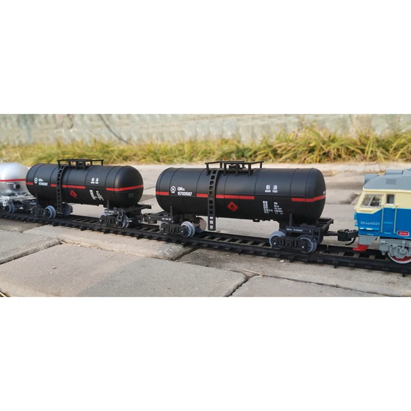 Simulation Electric Train Track Model Supporting China GN70 Black Oil Tank Train Carriage Model Gift Display Boy Toys