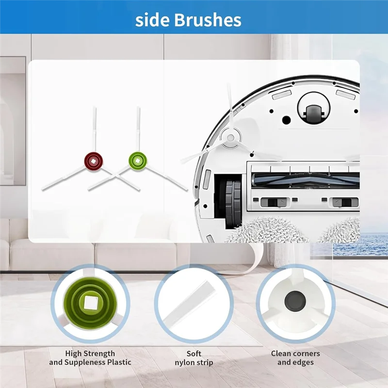 

AT02-для ECOVACS T20 Omni/Max/Pro Series, аксессуары, основная боковая щетка, HEPA-фильтр, запасные части для швабры