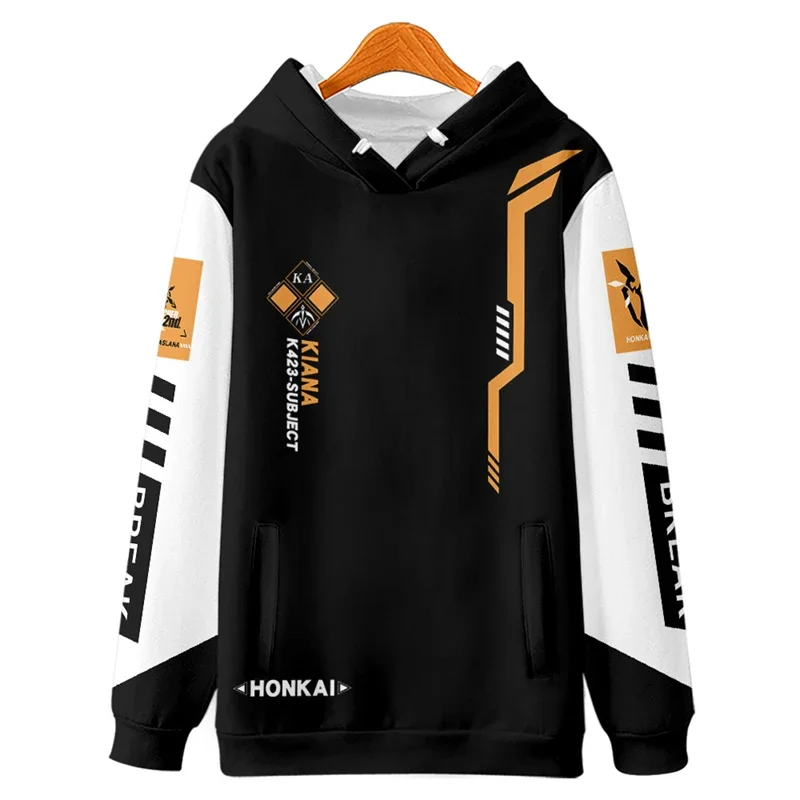 Honkai impact-Sudadera con capucha 3D para hombre, ropa deportiva informal, chándal, pantalones, disfraz de Kiana kaslana, gran oferta, 2024