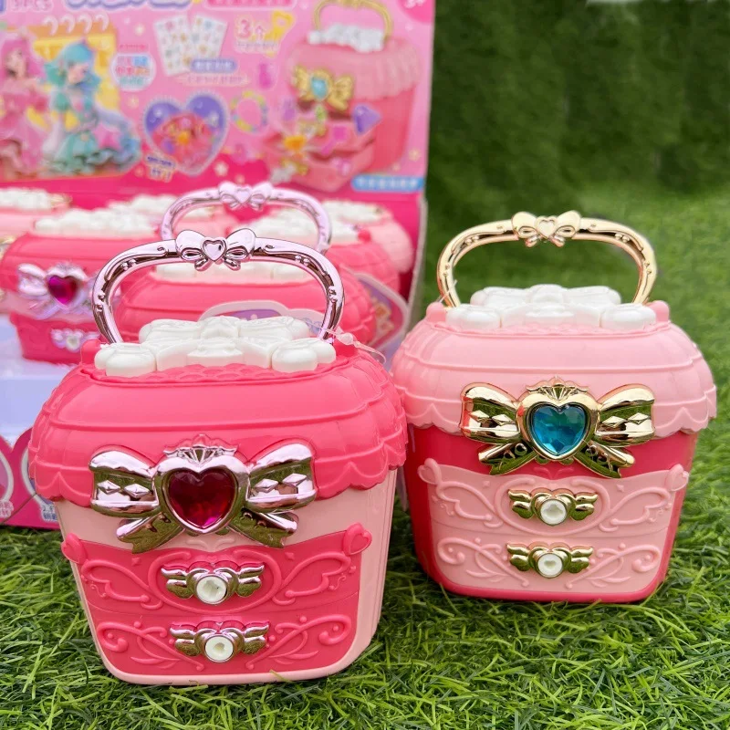 Girls Princess Treasure Hunt Magic Box Key Unlocking Toys Cartoon Pink Bow Jewelry Box Girls Play House Toys Birthday Gifts