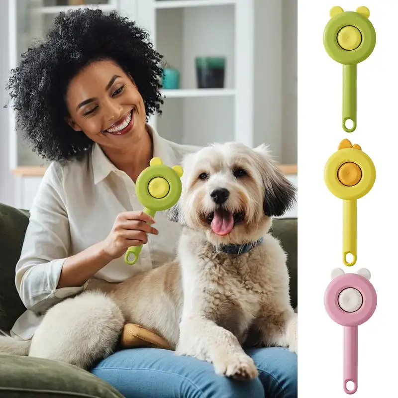 Dog Brushes For Grooming Portable Dog Massage Brush Cat Brush With Release Button Cat Hair Brush For Grooming Long And Short