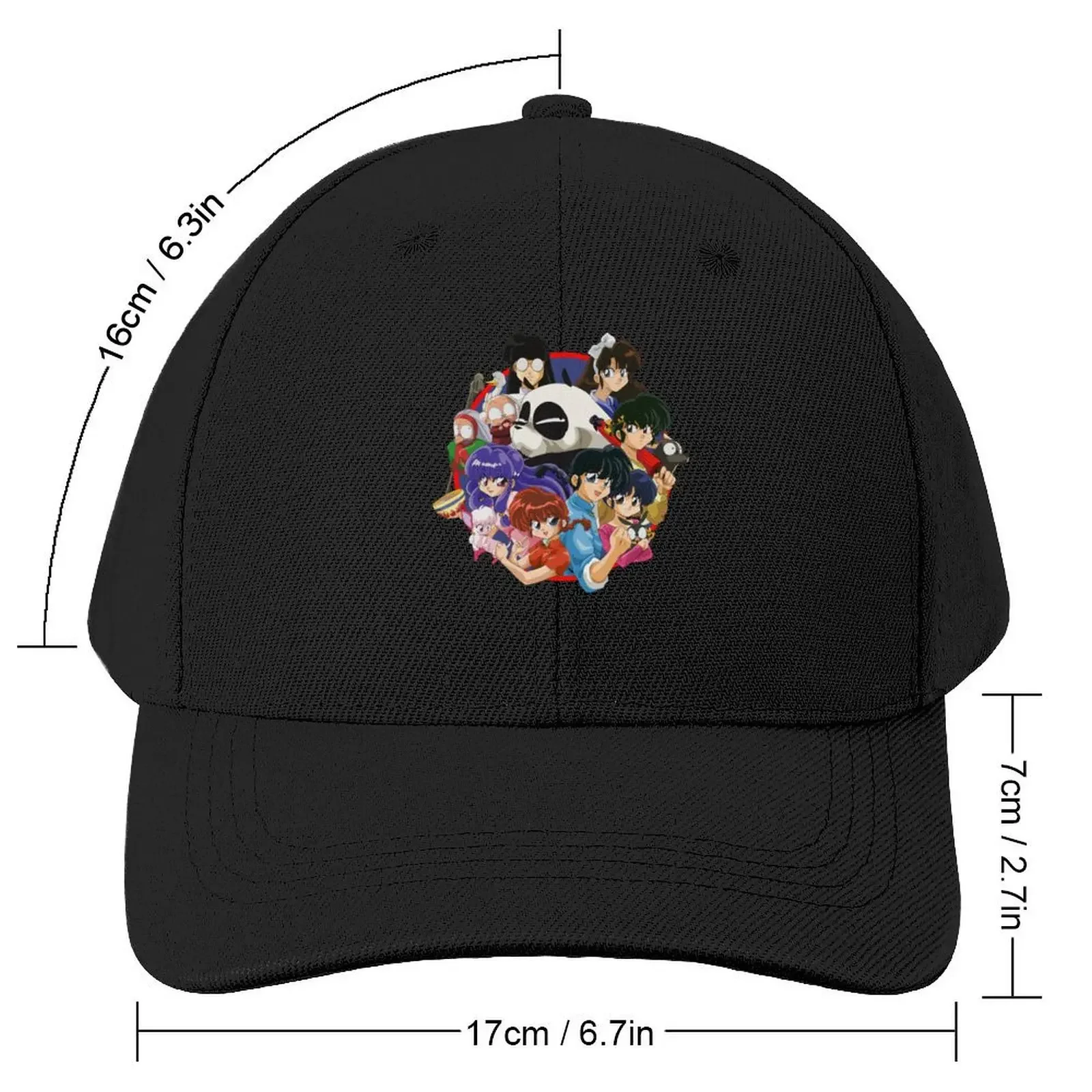 Ranma 1/2 and friends Baseball Cap black New Hat Caps Male Women's